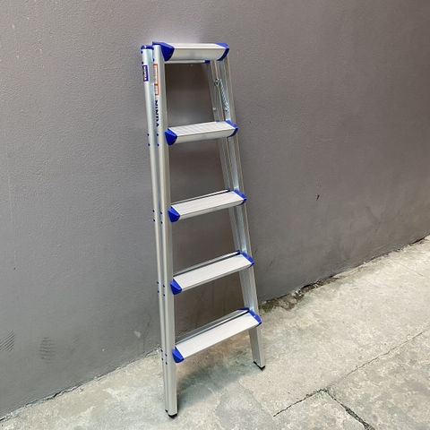 Thang ghế gấp chữ A NiNDA ND-R05 loại 5 bậc, chất liệu nhôm cao cấp