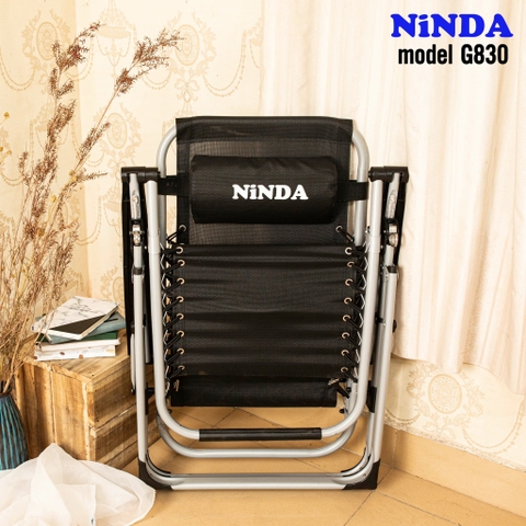 Ghế xếp thư giãn NiNDA G830 Khóa kim loại, tải trọng cao.