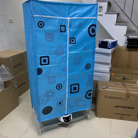 Tủ sấy quần áo NiNDA khung inox chắc chắn, có điều khiển từ xa