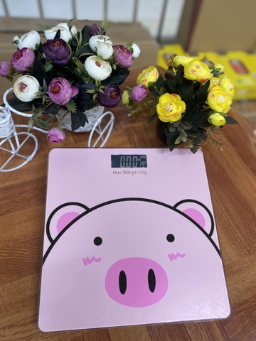 Cân sức khỏe điện tử heo hồng