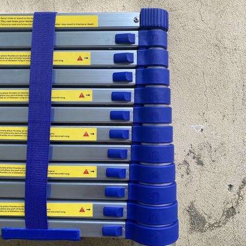 Thang nhôm rút gọn NiNDA NK-38 đai xanh cao 3m8