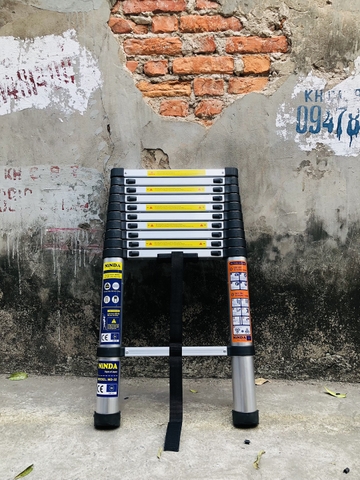 Thang nhôm rút gọn NiNDA ND-32 đai đen cao 3m2