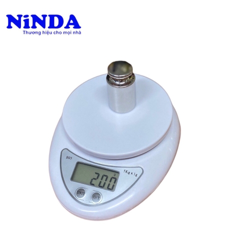 Cân điện tử nhà bếp B05 tải 5kg/1g nhỏ gọn