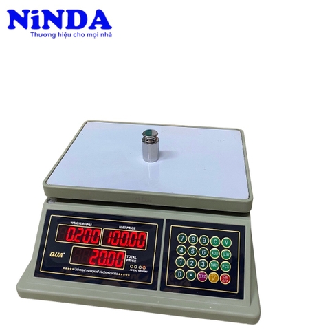 Cân điện tử tính tiền NiNDA QUA 832 tải 30kg chống nước, độ chính xác cao