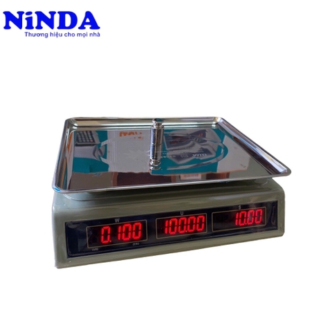 Cân điện tử tính tiền NiNDA QUA 910 tải 30kg/1g độ chính xác cao