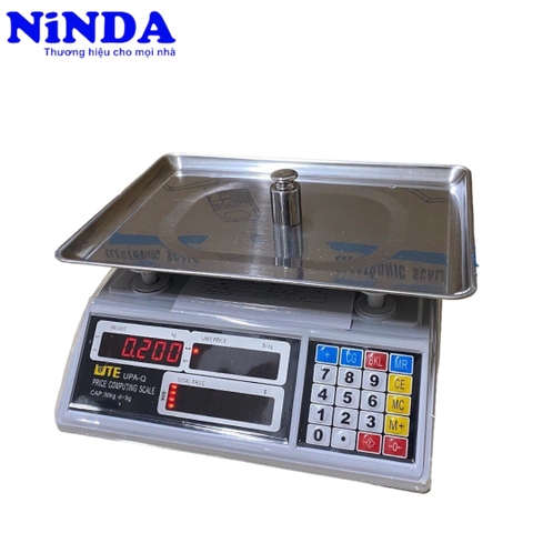 Cân điện tử tính tiền UTE UPA-Q tải 30kg, tính tiền tiện lợi