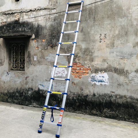 Thang nhôm rút gọn NiNDA NK-32 đai xanh cao 3m2