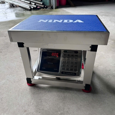 Cân ghế ngồi Inox chống nước NiNDA cân hải sản, cân bán hàng tải 300kg