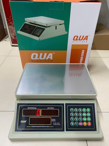 Cân điện tử tính tiền NiNDA QUA 832 tải 30kg chống nước, độ chính xác cao