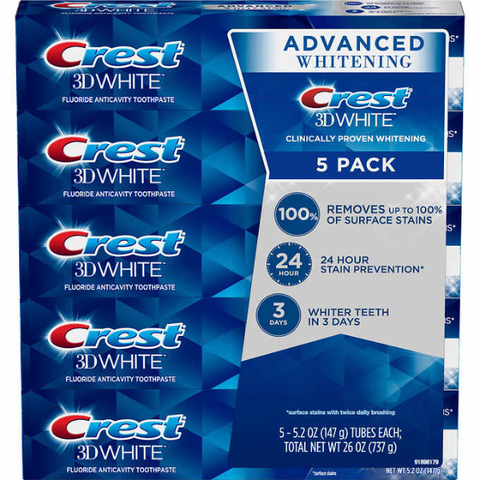 Kem Đánh Răng Crest 3D White Advanced Whitening Toothpaste Của Mỹ