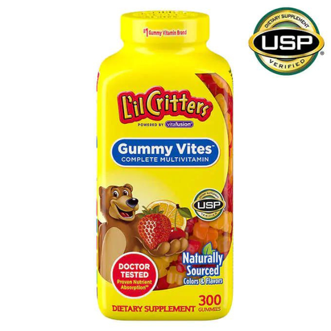 Kẹo Gấu Bổ Sung Vitamin Tổng Hợp Cho Bé L’il Critters Gummy Vites Của Mỹ  300 Viên