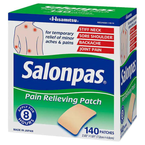 Miếng Dán GIảm Đau Salonpas Pain Relieving Patch Của Mỹ , 140 Miếng