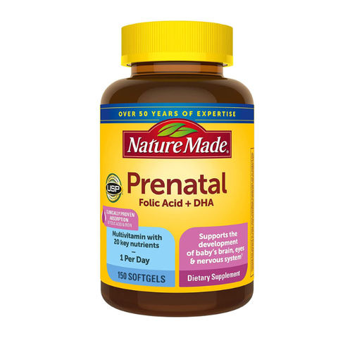 Viên Uống Bổ Bầu Nature Made Prenatal Multi + DHA Của Mỹ ,150 Viên