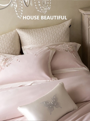 𝐇𝐎𝐔𝐒𝐄 𝐁𝐄𝐀𝐔𝐓𝐈𝐅𝐔𝐋 - Bộ chăn ga thêu hoa cao cấp