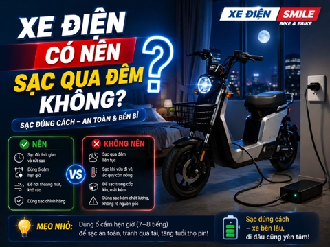 Xe Điện Có Nên Sạc Qua Đêm Không?