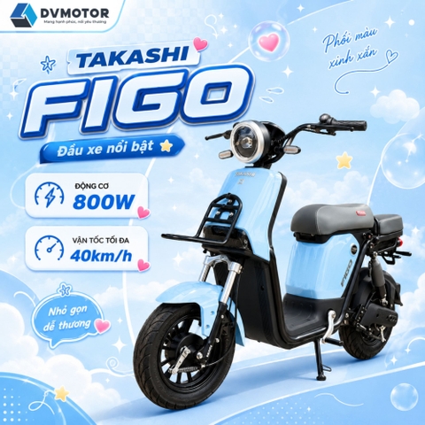 XE ĐIỆN DV MOTOR TAKASHI FIGO – NHỎ GỌN, XINH XẮN VÀ LINH HOẠT CHO HỌC SINH, SINH VIÊN