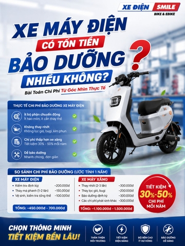 Xe Máy Điện Có Tốn Tiền Bảo Dưỡng Nhiều Không? Bài Toán Chi Phí Từ Góc Nhìn Thực Tế
