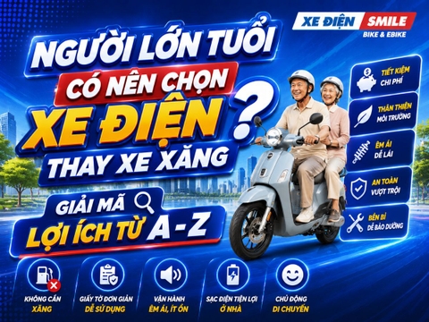 Người Lớn Tuổi Có Nên Chọn Xe Điện Thay Xe Xăng Không? Giải Mã Lợi Ích Từ A - Z