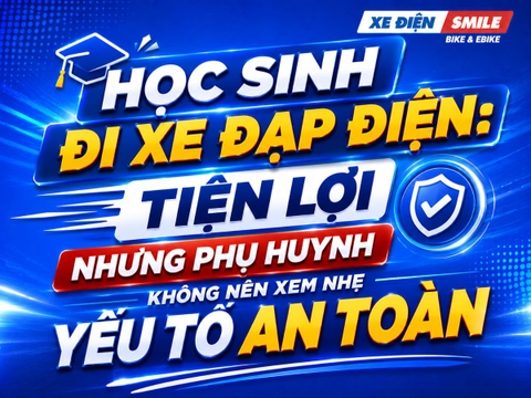 Học sinh đi xe đạp điện: Tiện lợi nhưng phụ huynh không nên xem nhẹ yếu tố an toàn