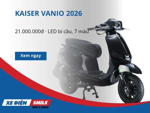 Kaiser Vanio 2026 — mẫu xe ga 50cc được hỏi nhiều nhất ở cửa hàng