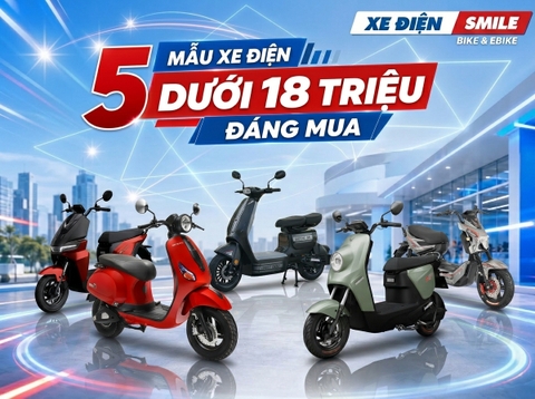 5 Mẫu Xe Máy Điện Dưới 18 Triệu Đáng Mua