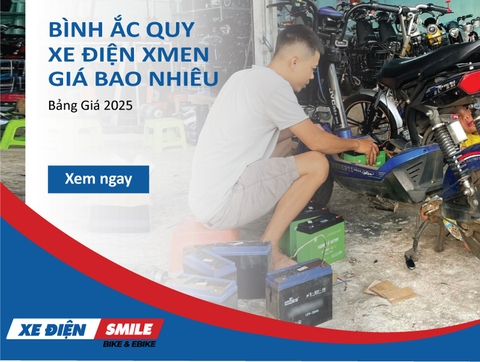 Bình ắc quy xe điện Xmen giá bao nhiêu? Bảng Giá 2025