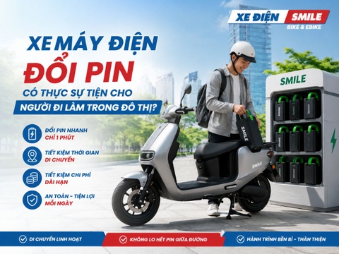 Xe Máy Điện Đổi Pin Có Thực Sự Tiện Cho Người Đi Làm Trong Đô Thị?
