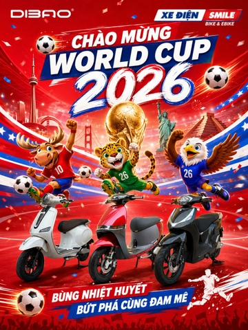 Chào Mừng World Cup 2026 – Cùng Xe Điện Smile Bùng Nổ Đam Mê, Vi Vu Mọi Hành Trình