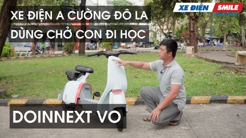 Doinnext VO - Xe điện anh Cường Đô La dùng chở con đi học | Xe Điện Smile