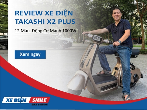 Review Xe Điện Hottrend Takashi Plus X2 – 12 Màu, Động Cơ Mạnh 1000W