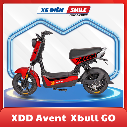 Xe Đạp Điện Avent Xbull GO màu đỏ đem