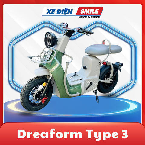 Hình ảnh Xe Điện Type 3 với xanh lá kết hợp trắng