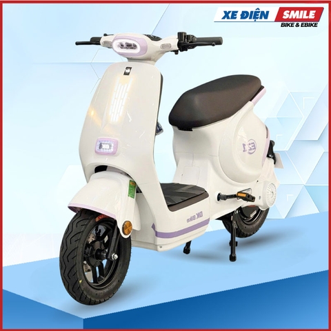 Xe Điện DKBike Ez2 màu trắng tím