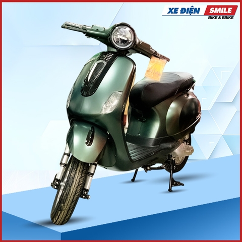 Xe Điện Kazuki LX150 Đèn Tròn màu xanh bộ đội