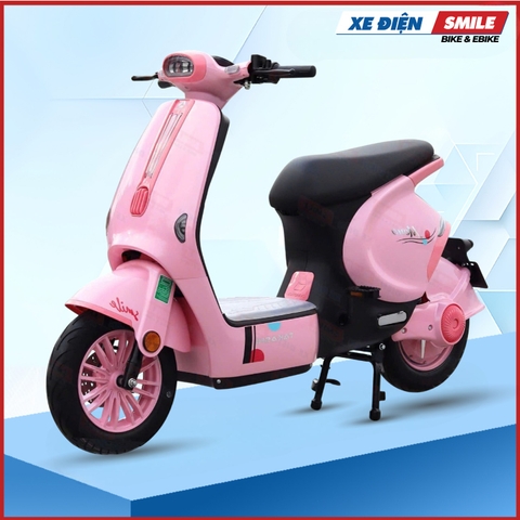 Xe điện takashi Mono Plus 4 bình màu hồng