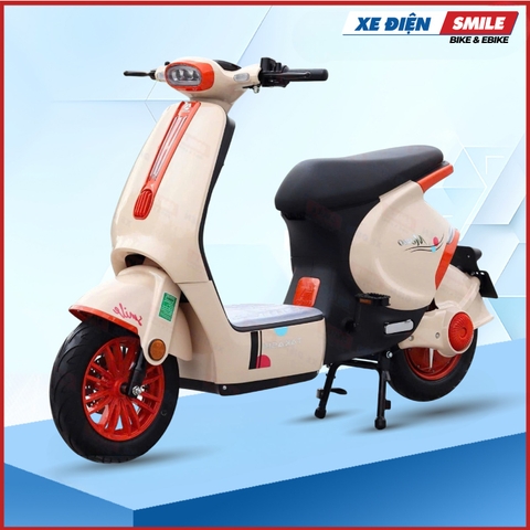 Xe điện takashi Mono Plus 4 bình màu trà sữa cam