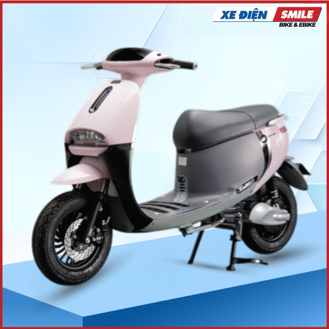 Xe Máy Điện DK GoGo Super màu hồng xám