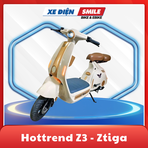 xe điện hottrend z3 - ztiga màu vàng kem