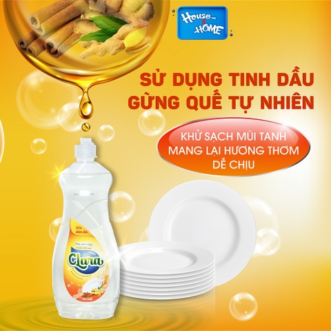 Nước rửa chén Clara - Hương gừng quế - 750G