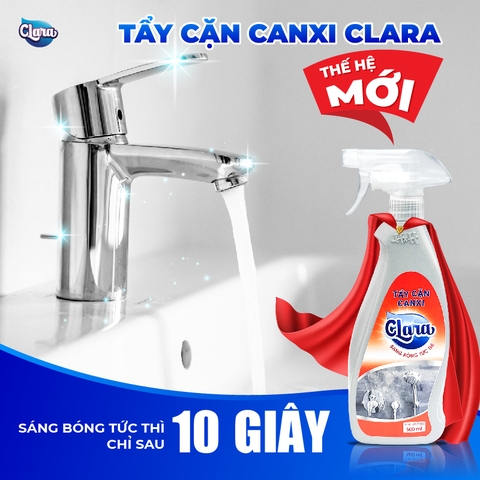 Dung dịch tẩy cặn canxi Clara - chai 500ml