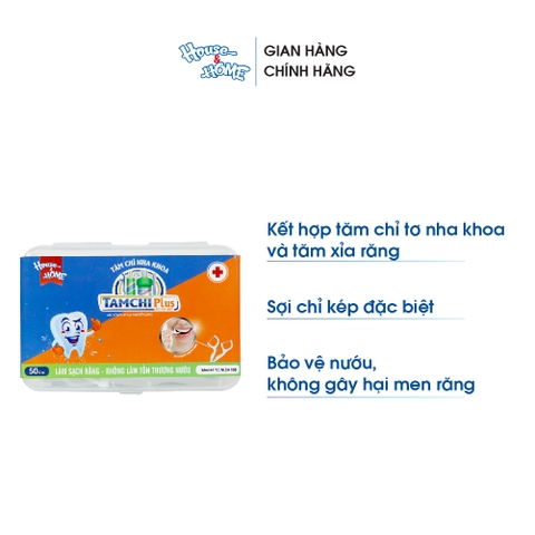 Tăm chỉ nha khoa - TAMCHI Plus sợi chỉ kép (hộp)