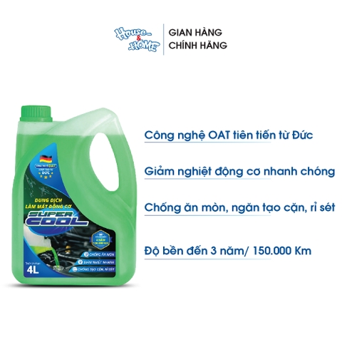 Dung dịch làm mát động cơ Super Cool - Màu xanh - 4L