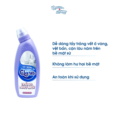 Dung dịch tẩy trắng sứ Clara - chai 480ml