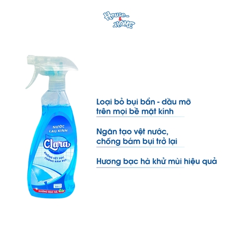 Nước lau kính Clara, hương bạc hà, 500ml