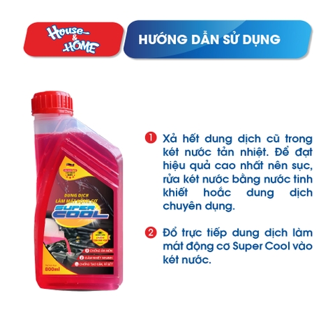 Dung dịch làm mát động cơ Super Cool - màu hồng - 800ml