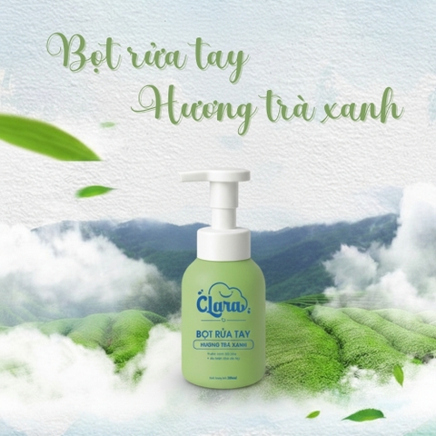 Bọt rửa tay Clara - Hương trà xanh 300ml