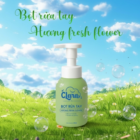 Bọt rửa tay Clara - Hương fresh flower 300ml