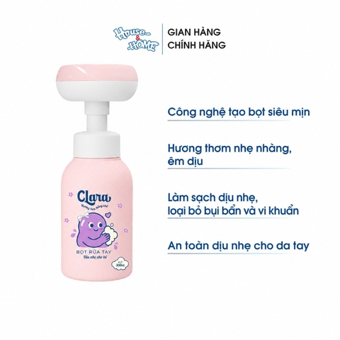 Bọt rửa tay Clara - Hương hoa hồng nhỏ 300ml