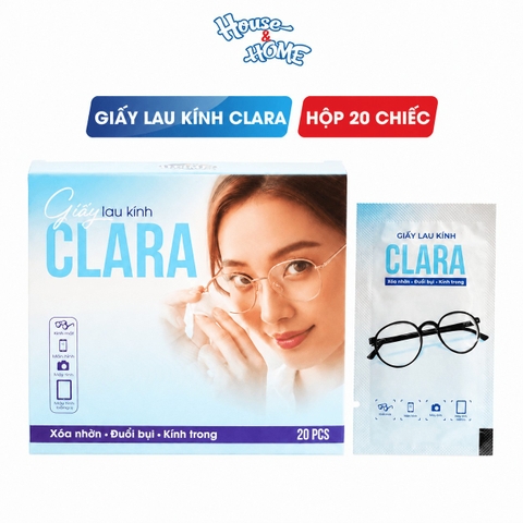 Giấy lau kính Clara - Hộp 20 chiếc