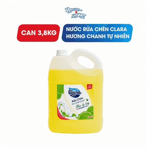 Nước rửa chén Clara - Tinh chất chanh - can 3.8kg